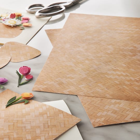 Tan Woven Paper by Recollections™, 12" x 12"